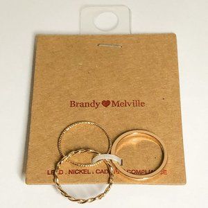Brandy Melville Gold Stack Rings